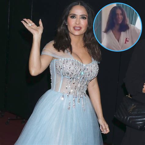 salma hayek nip slip|Salma Hayek suffers wardrobe malfunction while dancing in。